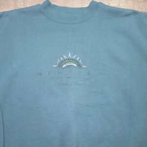 Vintage Newport Rhode Island Sweatshirt 2XL Tourist Souvenir Crewneck Green